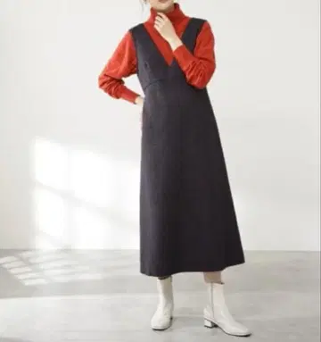 N.Natural beauty Basic 네프 트위드 오버롤 스커트