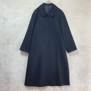캐시미어 100% 롱 코트 / F / 안감 실크 히요쿠 지타테 블랙
