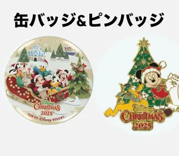 [미사용 새상품] 크리스마스 디즈니 캔뱃지 핀 배지 2025년