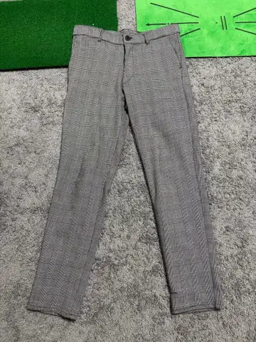 글렌체크 스트레치 팬츠 M