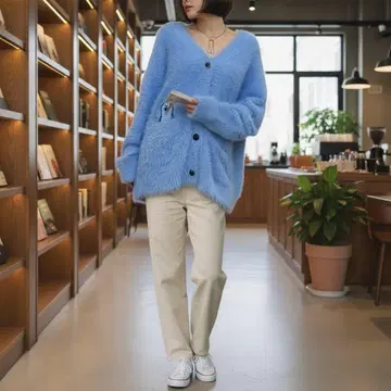 GU 퍼펫 스 콜라보 오버 사이즈 가디건 사이즈 M 미개봉 새상품