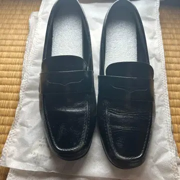 YOSUKE U.S.A. 천연 가죽 로퍼 블랙