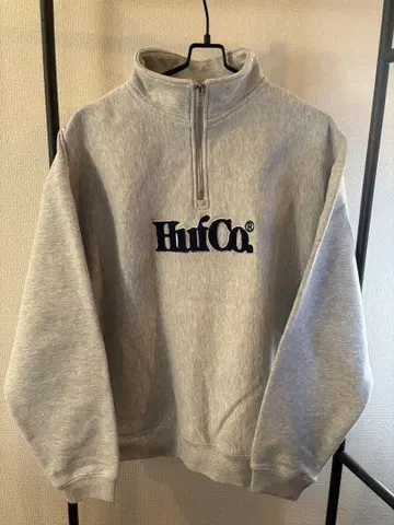 HUF 하프 지퍼 맨투맨