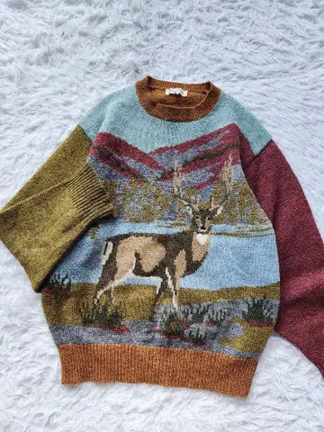 KEITH 니트 스웨터 빈티지 사슴