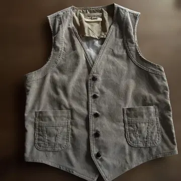 구제샵 구매 코듀로이 베이지 베스트