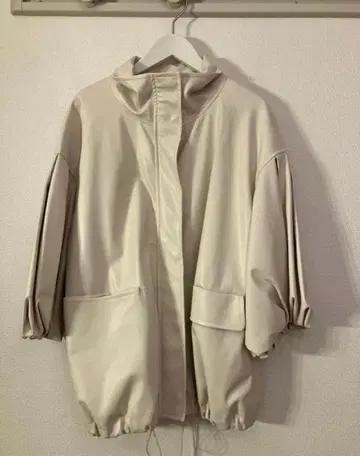 프레이 아이디 인조 가죽 후드 블루종