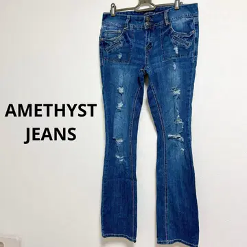 AMETHYST JEANS 데미지 데님 여성용