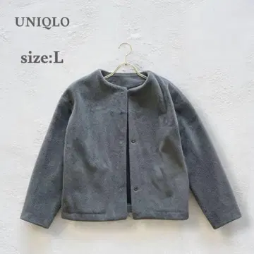 유니클로 UNIQLO 플리스 노카라 자켓 아우터 스무스얀