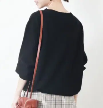 저널 스탠다드 멘 VIS 실크 밀라노 리브 보트넥 풀오버 블랙