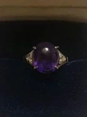 자수정 실버 반지