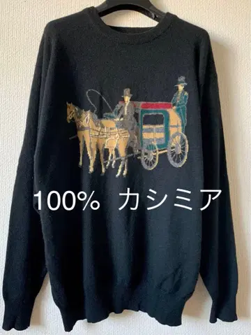 100% 캐시미어 스웨터 블랙