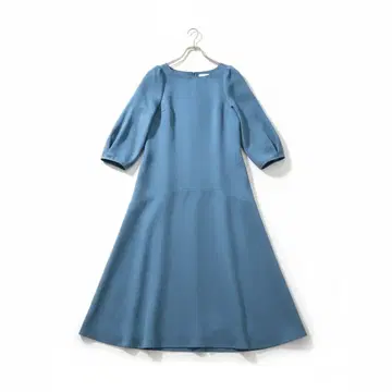 컨디션 최상 쿠미쿄쿠 2024년 조젯 롱 플레어 원피스 라이트 블루