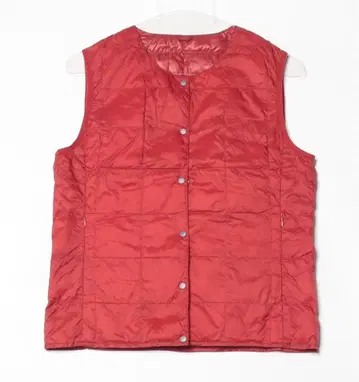 TAION 레드 퀼팅 다운 베스트