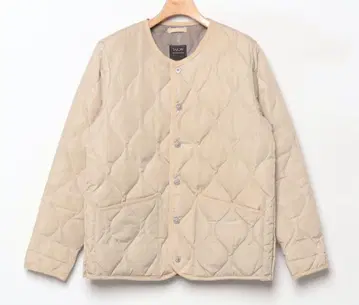 TAION 퀼팅 다운 자켓 베이지
