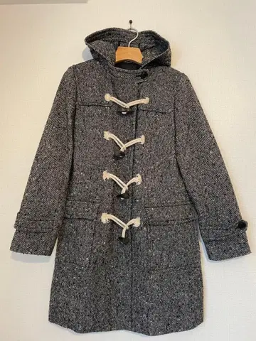 보쉬 그레이 계열 더플 코트 울 혼방