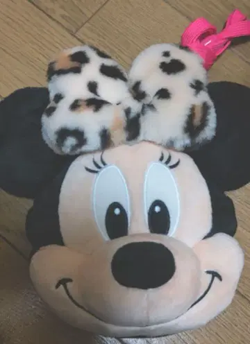 새상품 미니 마우스 레오파드 무늬 리본 미니백 숄더백 표범 무늬