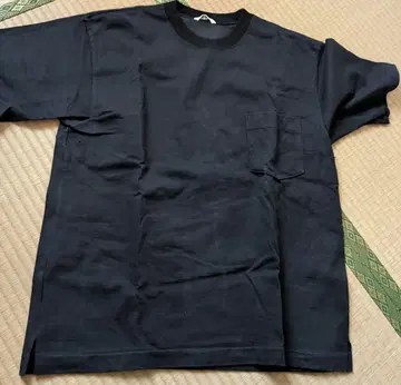 AURALEE 블랙 T셔츠 포켓 부착 사이즈 4