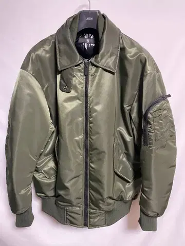 UNIQLO +J 다운 오버 사이즈 리브 블루종 MA-1 올리브 S