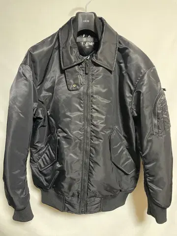 UNIQLO x +J 오버 사이즈 리브 블루종 MA-1 블랙 S