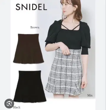 SNIDEL 스나이델 플레어 미니 스커트 숏 팬츠 MIX 1 사이즈