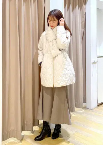 VIS OUTDOOR PRODUCTS 콜라보 머플러 포함 퀼팅 블루종