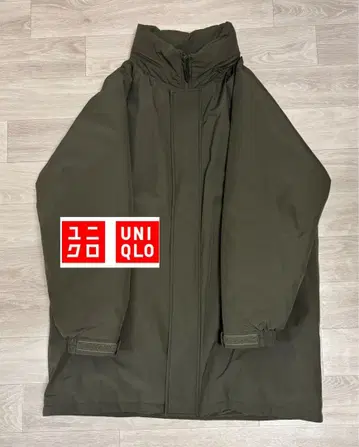 유니클로 방풍 패디드 코트 올리브 XL
