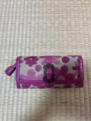 꽃무늬 핑크 장지갑