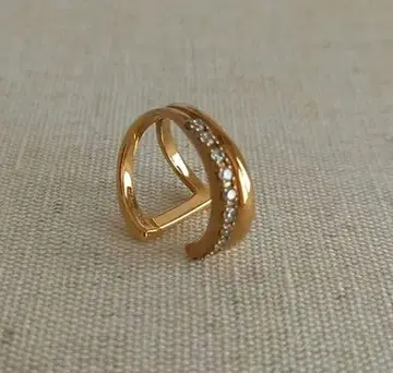 쥬에테 골드 더블 라인 지르코니아 이어커프 (한쪽 귀용)