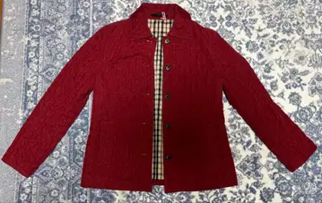 닥스 빨간색 퀼팅 자켓 체크 안감 DAKS 클리닝 완료