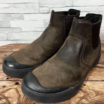 [ 23.5cm ] KEEN 사이드 고어 부츠 천연 가죽 아웃도어 슬립온