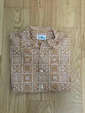 reyn spooner 알로하 셔츠 브라운 계열 패턴 무늬