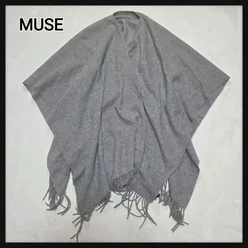 MUSE de DeuxiemeClasse 대형 스톨 캐시미어 혼방 프린지