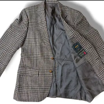 KENT VAN A-6 트위드 테일러드 자켓 싸개 버튼