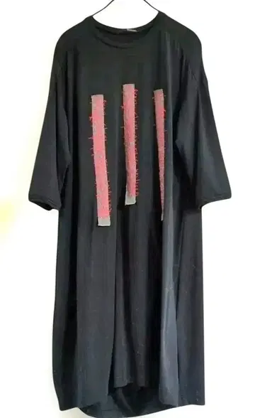 센소유니코 [POINTLIGNE] 블랙 7부 소매 롱 원피스