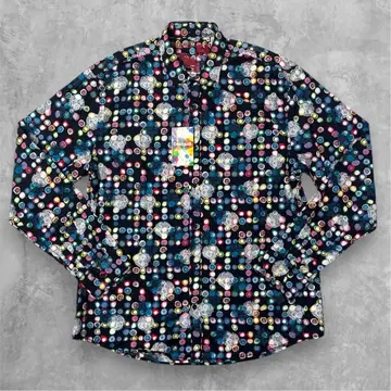 택 포함 새상품 Desigual 데시구알 긴팔 셔츠 XL 컬러풀 올 패턴