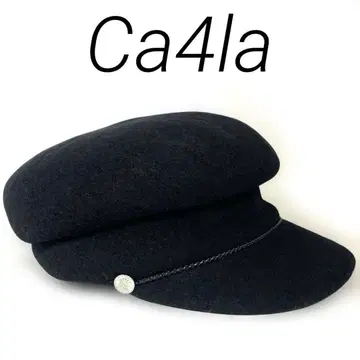 CA4LA 카시라 울 블랙 헌팅 캡