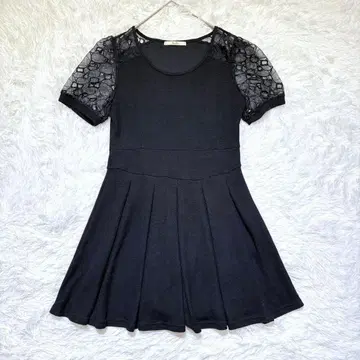 [다즐린] 레이스 슬리브 미니 원피스 F 플레어 A라인 걸리시