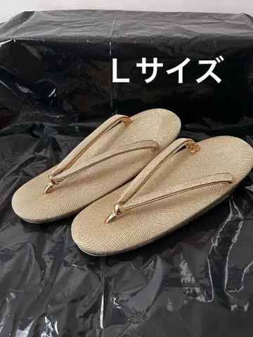 예복용 일본 의류 금실 직조 조리 L 사이즈