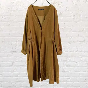 11947 차일드우먼 롱 가디건 겉옷 브라운 면 100%