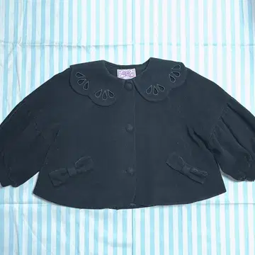 Angelic Pretty 스캘럽 칼라 숏코트 블랙