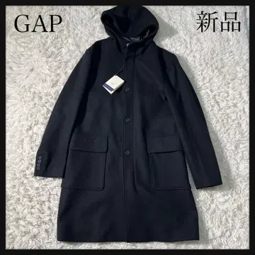 [택 포함 새상품] GAP 후디드 코트 울 코트 L 사이즈 블랙
