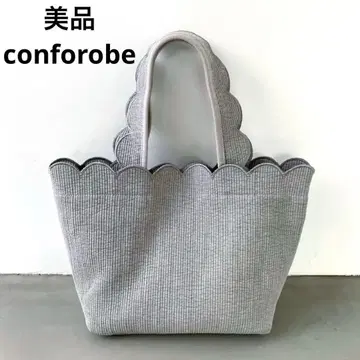 새상품급 conforobe 콤포로브 스캘럽 누비백 페탈 라이트 그레이