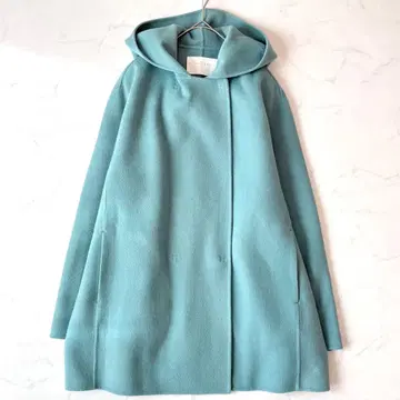 새상품급 보르지 프리미엄 울 리버 후디드 숏코트 36