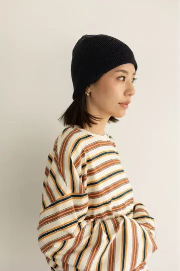 CAVEZA ROSSO 리브 니트 비니