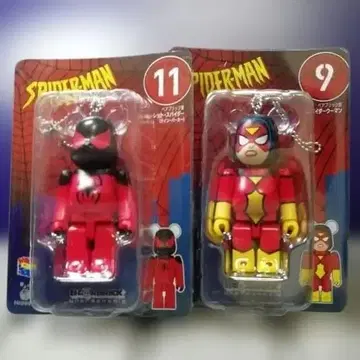 스파이더맨 스파이더우먼 베어브릭 2체 100%