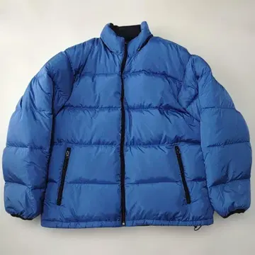 90sLANDS'END 리버서블 다운 자켓 네이비/블랙 새상품급