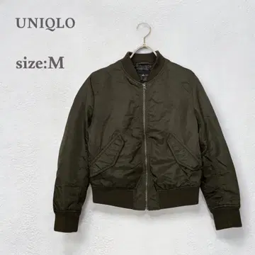 유니클로 UNIQLO MA-1 블루종 자켓 스탠드 카라 올리브