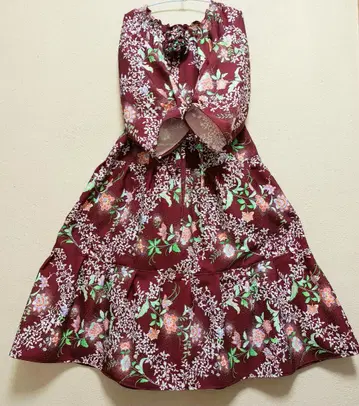 [기모노 리메이크] 울 혼방 어른 귀여운 원피스