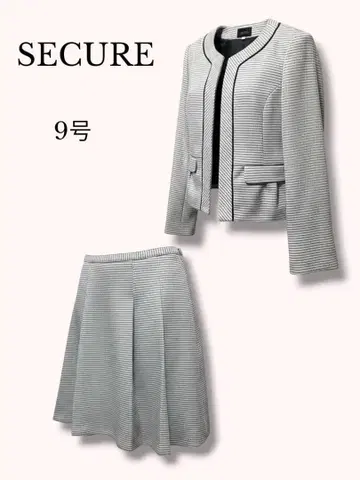 [ 새상품급 ] 노카라 자켓 & 스커트 셋업 수트 9호 포멀