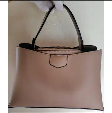 베이지 원 핸들 핸드백